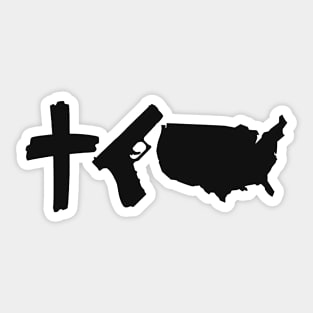 God Guns America Sticker